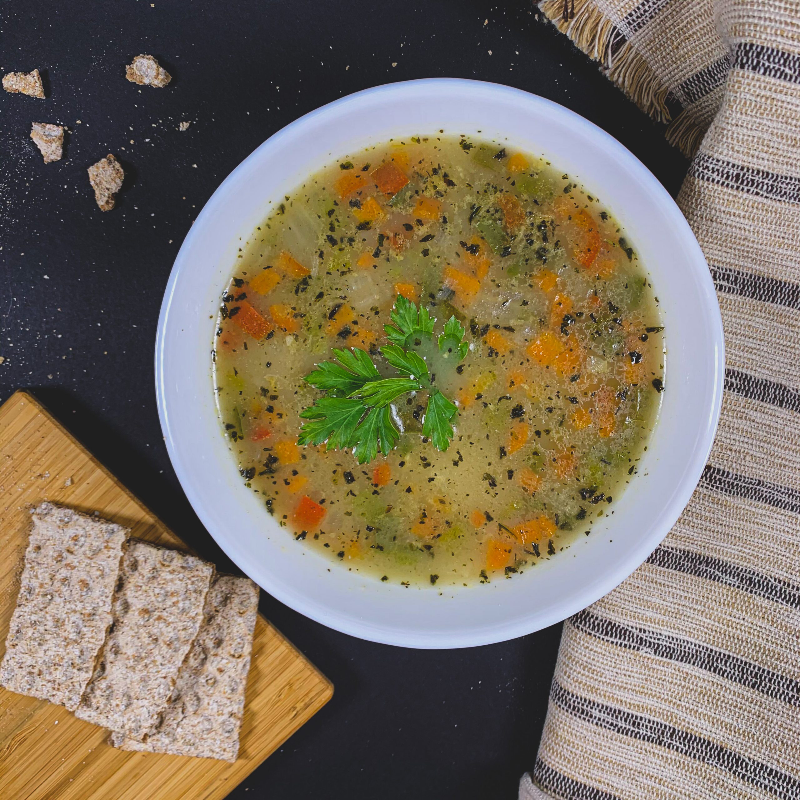 🥣 Зеленчукова супа с оризово фиде